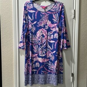 Lilly Pulitzer Wild Within Engineered  Iris Blue Dress XL